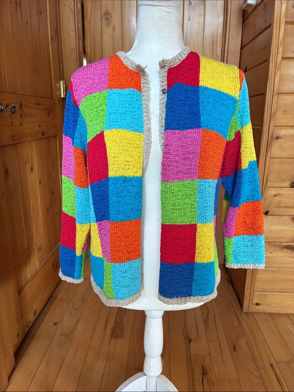 Marissa Christina rainbow  colorful vibrant cardigan